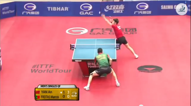 Kuwait Open 2014 Highlights: Yan An vs Marcos Freitas (1/4 Final) 卓球動画