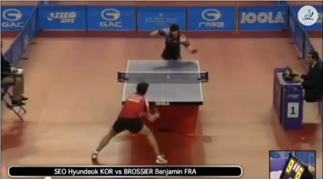 Qatar Open 2014 Highlights: Seo Hyundeok vs Benjamin Brossier 卓球動画