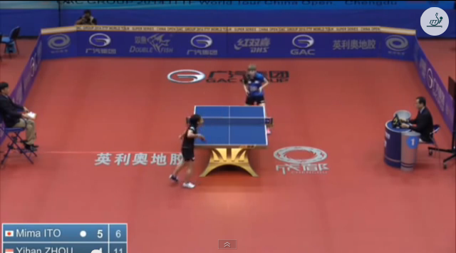 China Open 2014 Highlights: 伊藤美誠 Vs Zhou Yihan (U21 1/2 Final) 卓球動画