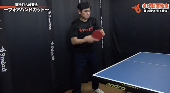 フォアハンドカット2