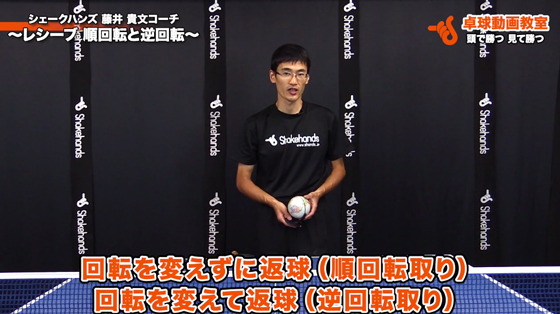 【レシーブ】順回転と逆回転
