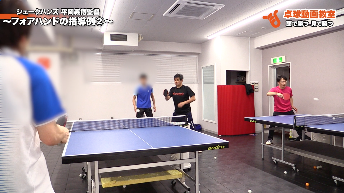 フォアハンドの指導例