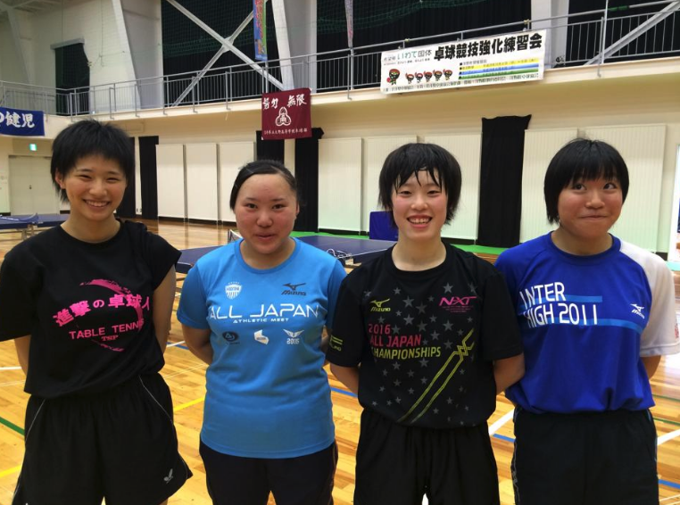 岩手国体の岩手県少年女子の代表四名が決まりました