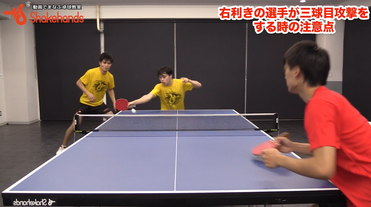 ダブルス!右利きの選手の3球目攻撃のポイントとはby森薗政崇