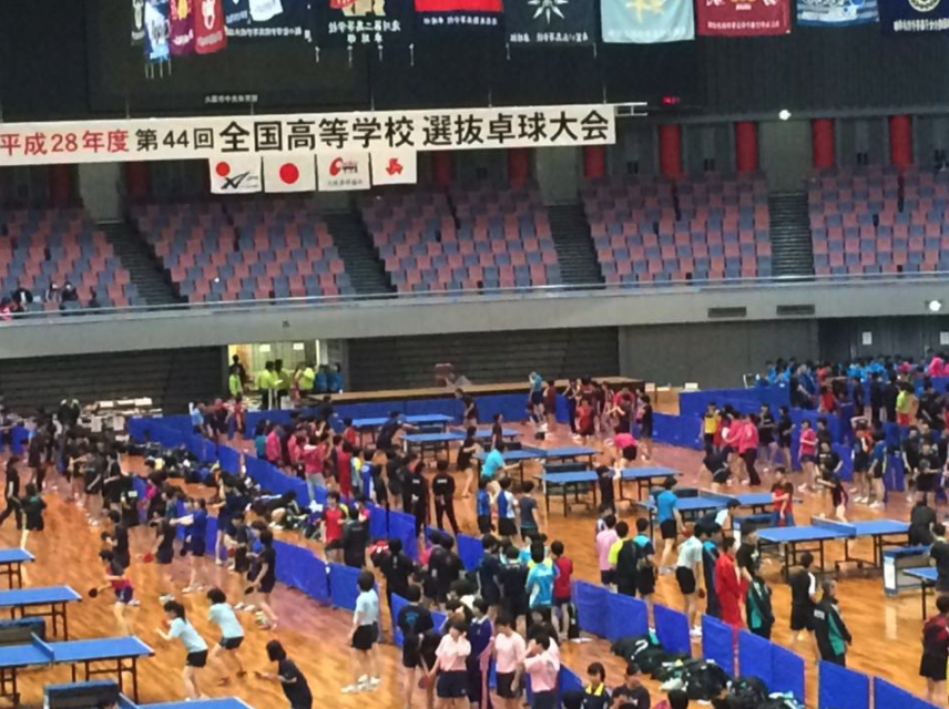 大激戦の高校選抜卓球大会