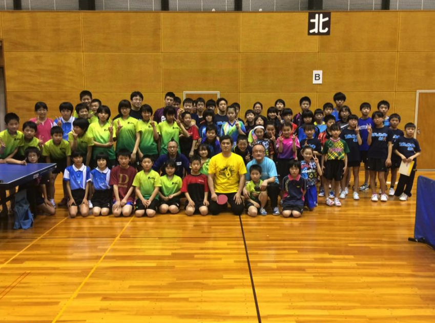 水谷隼選手のお母さんも子供たちを連れて参加