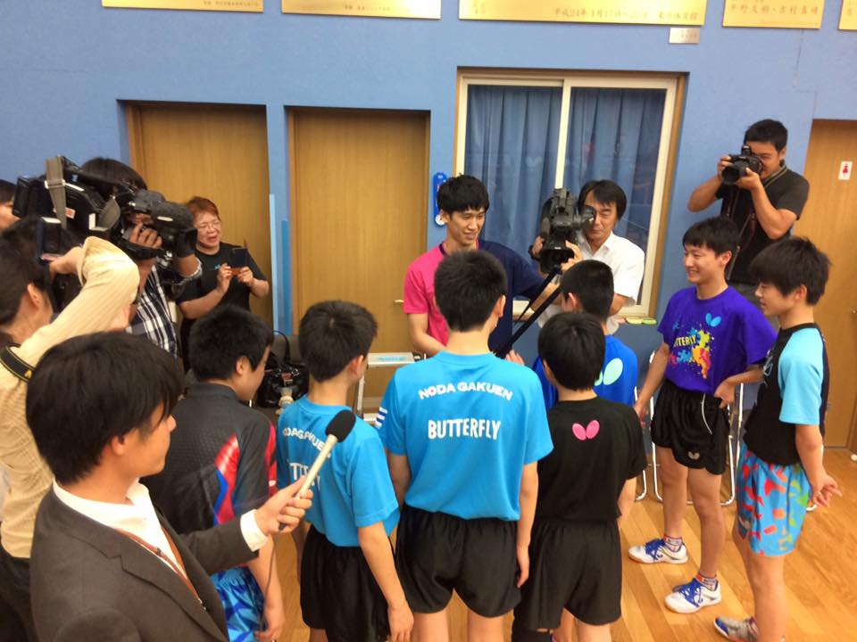 金メダリストが母校を訪問