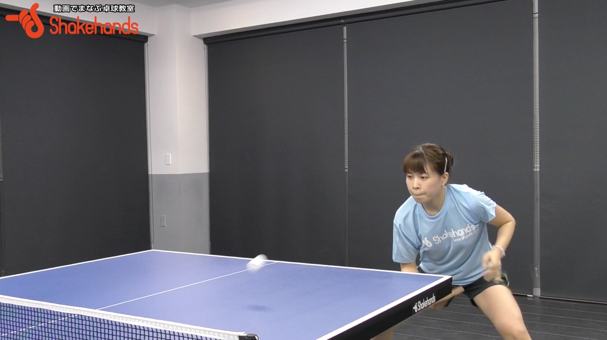 松澤茉里奈のハーフボールの多球練習。試合で先に攻める!