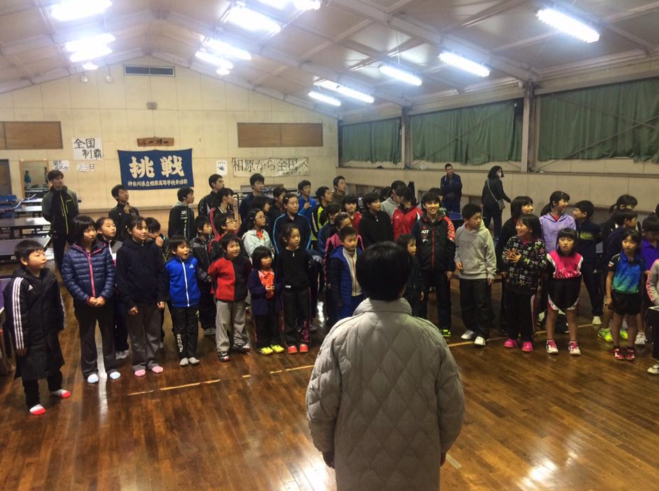 相原高校の練習場で相模原ジュニアと平屋TTCとの合同練習