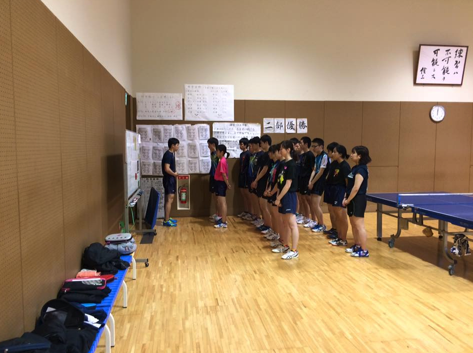 久しぶりに慶應義塾大学卓球部に行きました