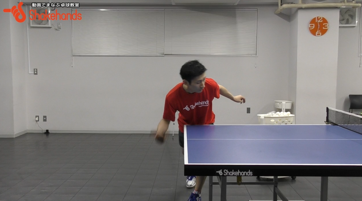 【上田仁】逆回転サーブ。グリップより力を加える場所！