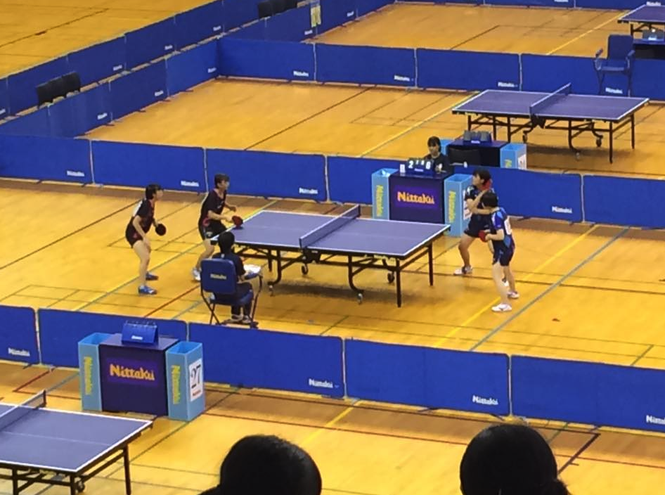 女子ダブルスに優勝した出雲・相馬ペア余裕の優勝
