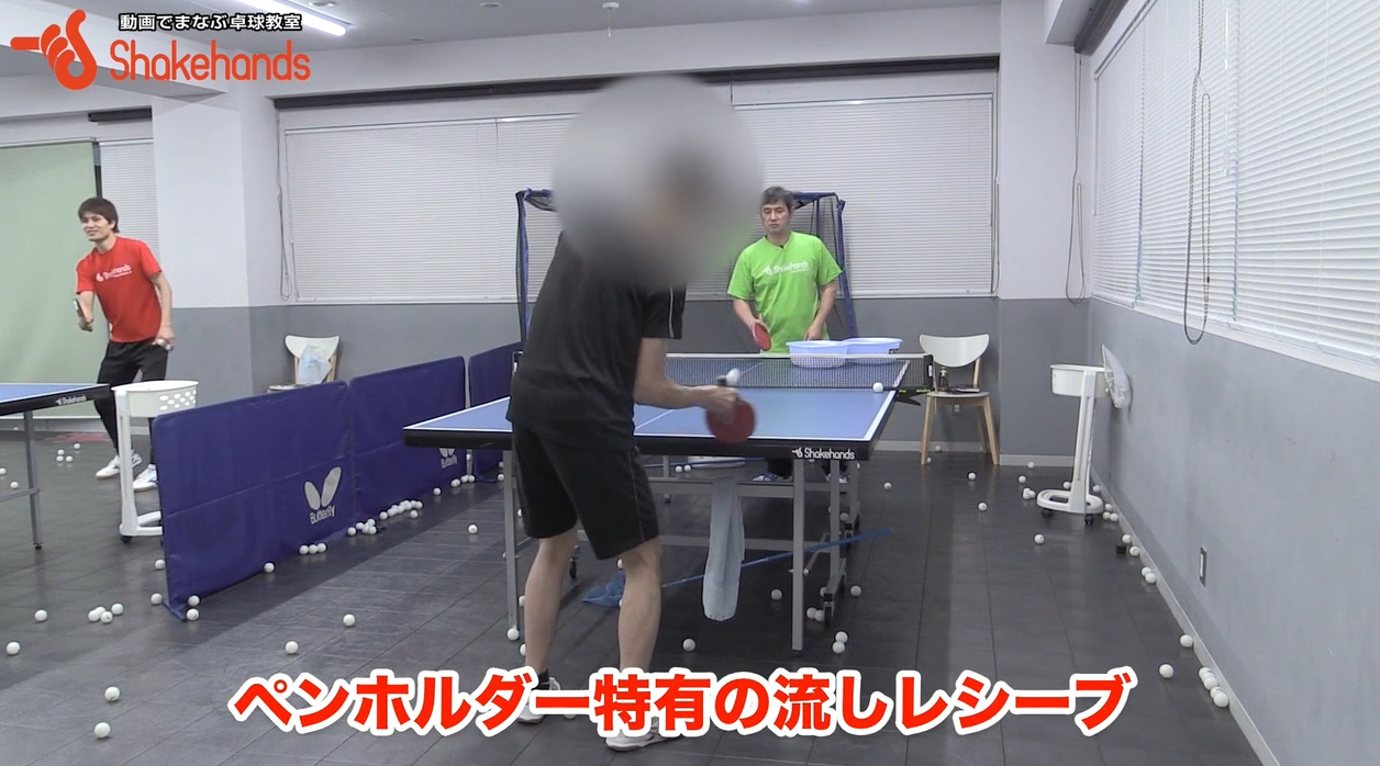 ペンホルダーの流し!どこへでも自在にレシーブ by平岡義博