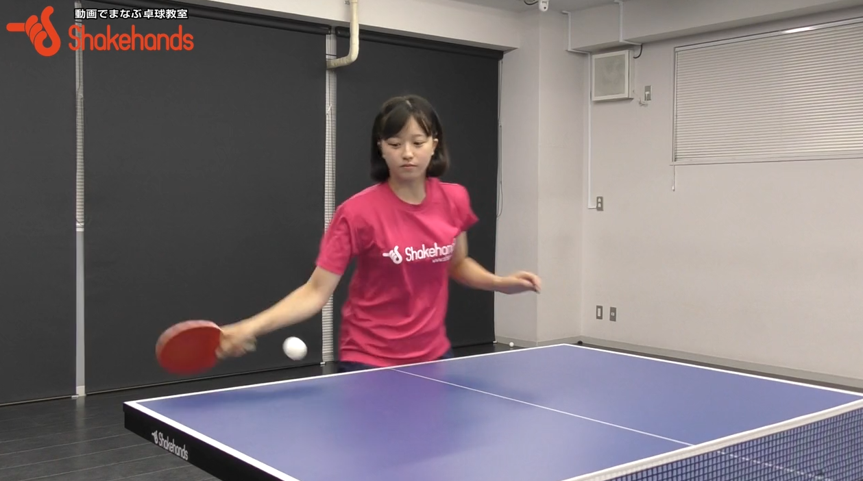 フォア強フリック!ボールの回転に負けないラケットの出し方とは？by林幸菜