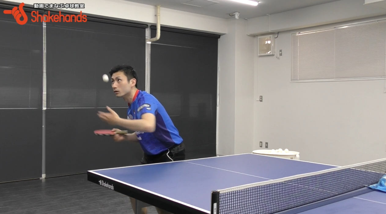【上田仁】ダブルスのサーブ!パートナーが3球目できる