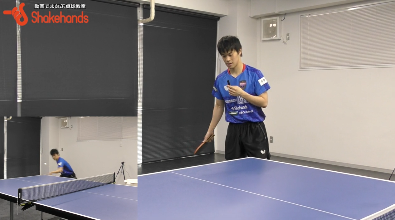 【吉田雅己】左の選手に対する3球目!レシーブをループさせると打ちやすい