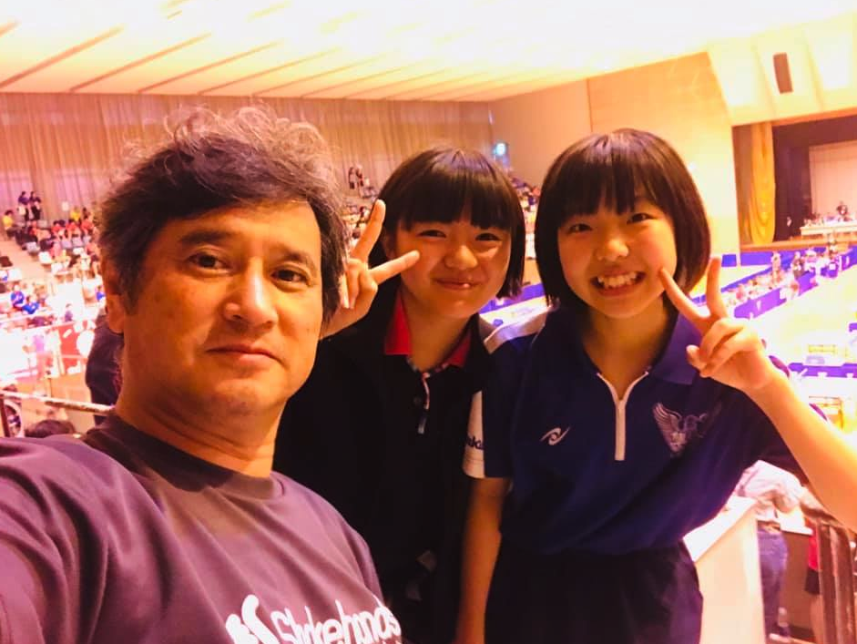 全国中学校卓球大会でひかるちゃんは、予選リーグで2勝