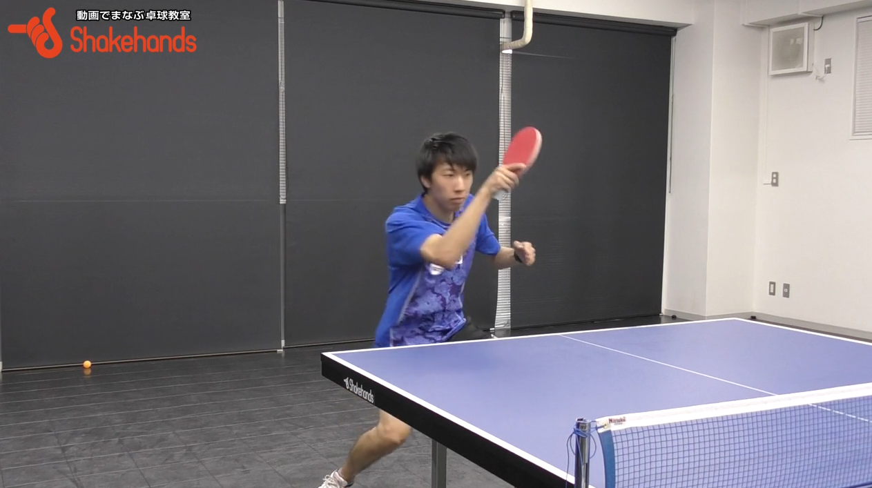 ラージボールでフォア強打。ラリーで得点! by池田亘通