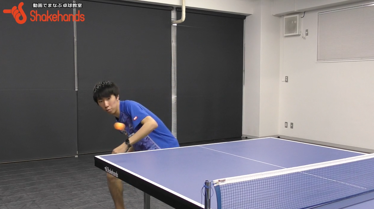 【池田亘通】ラージボールのループドライブ!右足の位置がポイント