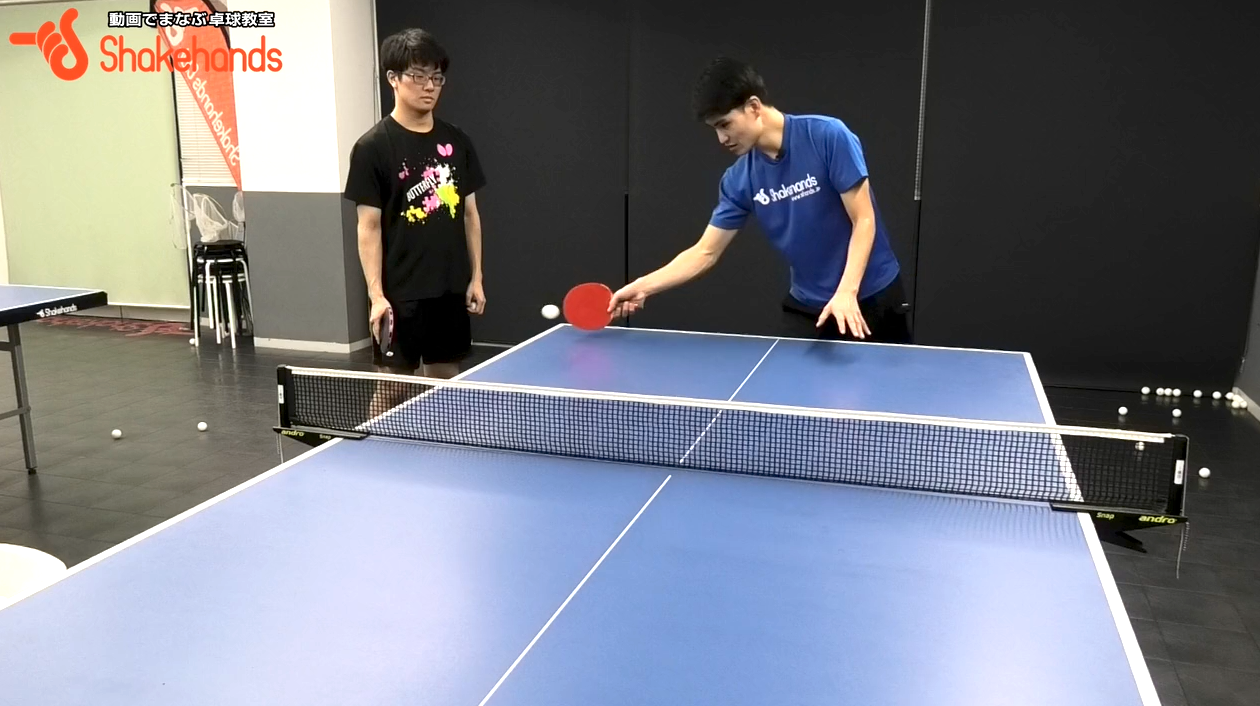 【平屋広大】フォアフリック!ブチ切れ下回転も指導後1球目から簡単に入る