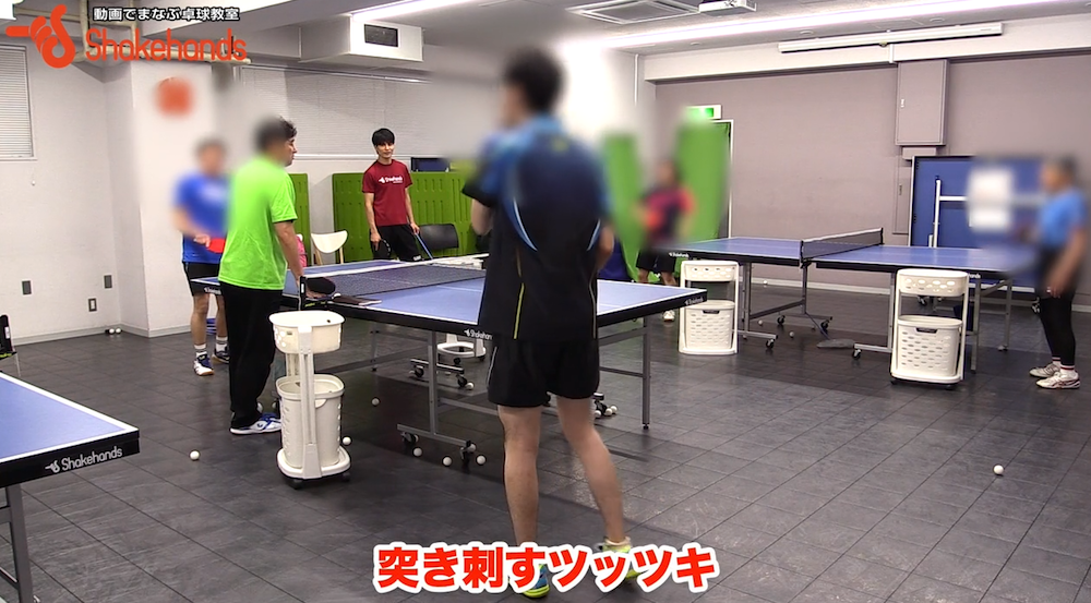 カットマンも突き刺すツッツキで得点!攻撃選手の多くはできているby平岡義博