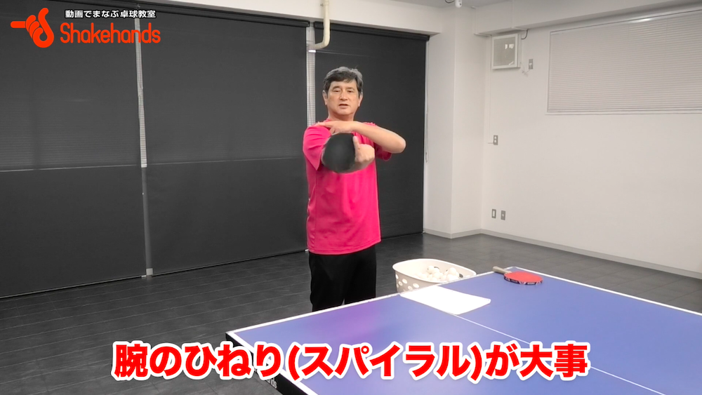 バックハンドで回転をかける！グリップと体の使い方！by平岡義博