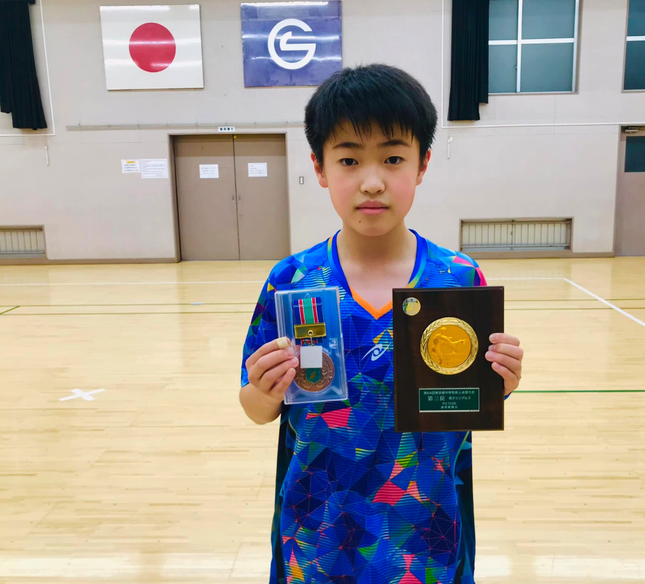 中学生の都新人大会で１年生の松本來斗が、 ３位に入賞