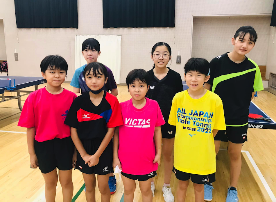 全国ホープス大会に出場する鳥取県の【CAMELSジュニア】の 小林友也監督と『プリティ駱駝ガールズ』が試合の事前練習