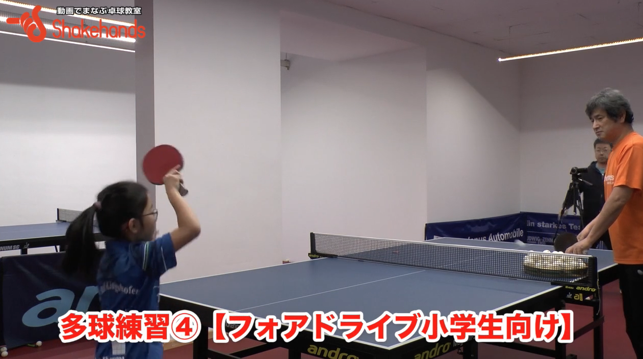 小学生への多球練習!チャンスボールを逃さず打つには胸の開閉を使えば打てるby平岡義博