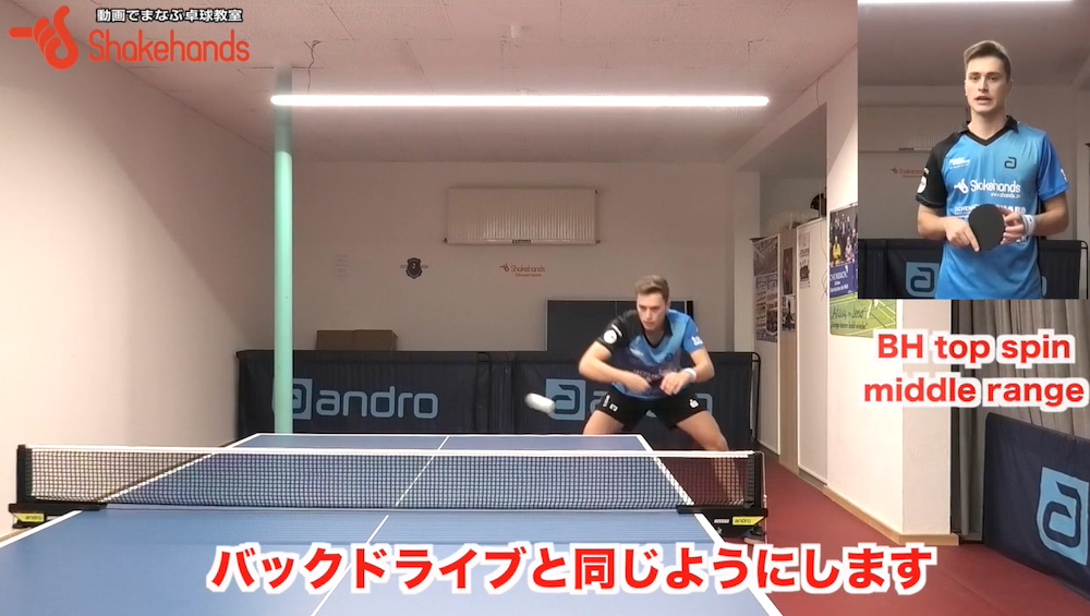 中陣でのバックドライブ!前陣より時間があるから体を使おうbyフィリップ・ゼリコ