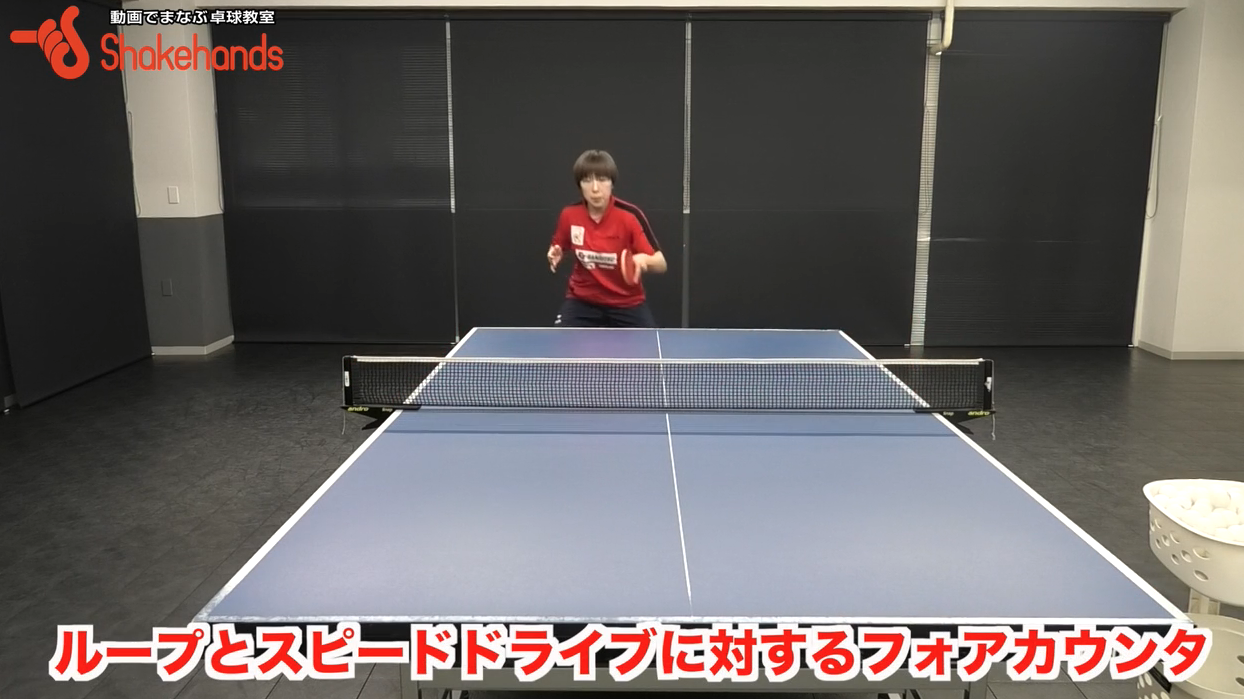 ループドライブとスピードドライブに対するカウンター!ラケットとボールを衝突させないでby永尾尭子
