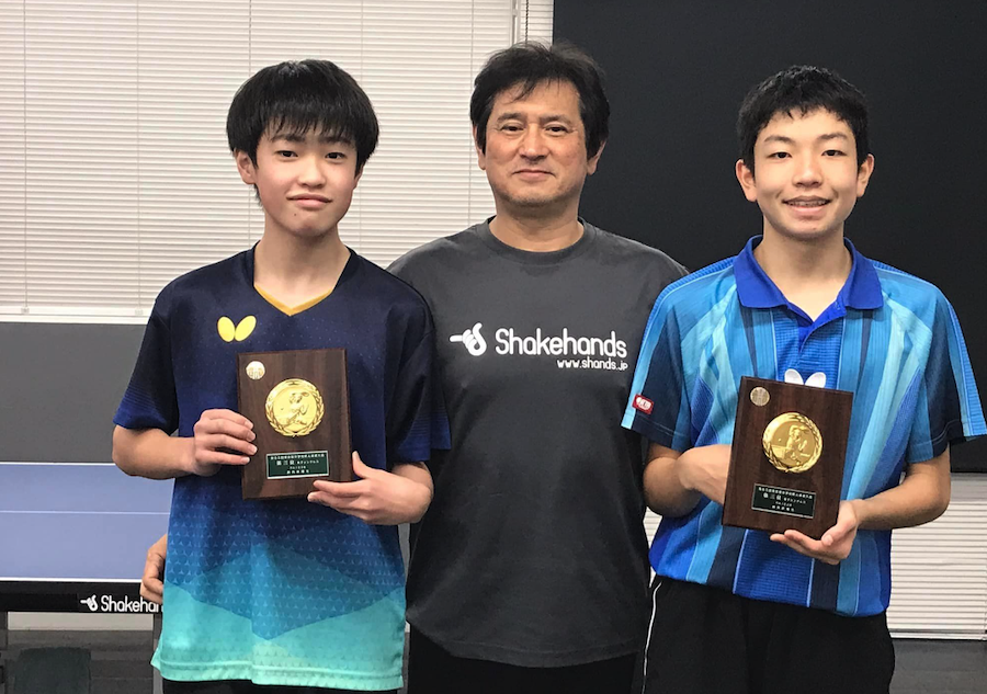 東京都新人大会がありました。 2年生男子のライト君とヒカル君は、2人とも3位入賞