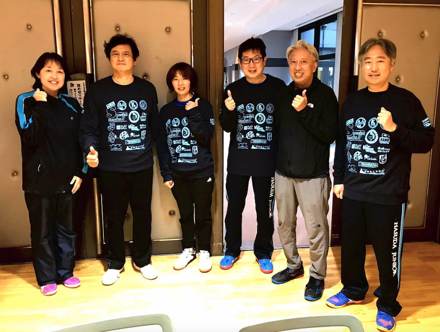 埼玉県の蓮田市近郊小中学生合同強化卓球練習会に参加