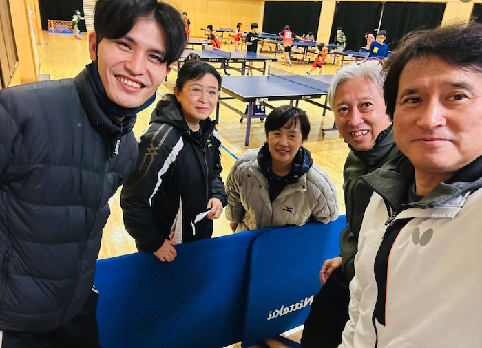 今日は4つのクラブ合同卓球練習会