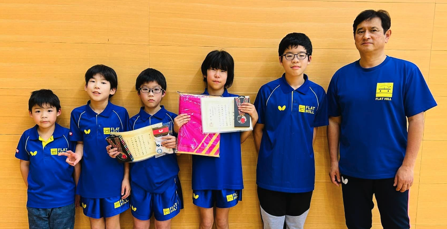 八王子近郊（オープン）卓球大会ホープスの部に小学生５人が出場
