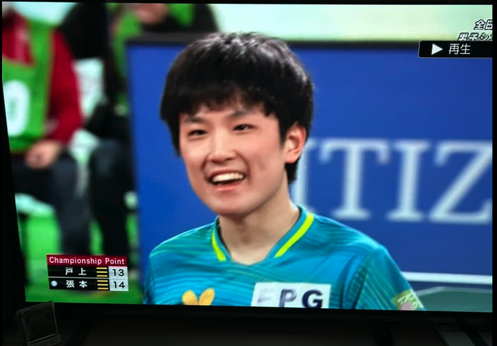 どうしても映画ピンポンのドラゴンと張本智和選手が重なります