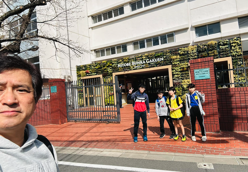 【新渡戸文化中学校】を訪問。国広哲弥さんからの依頼で中学生たちを指導