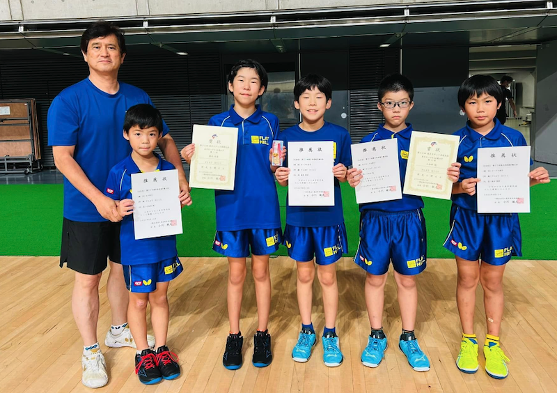 クラブの小学生全員が東京卓球選手権に出場できることになりました