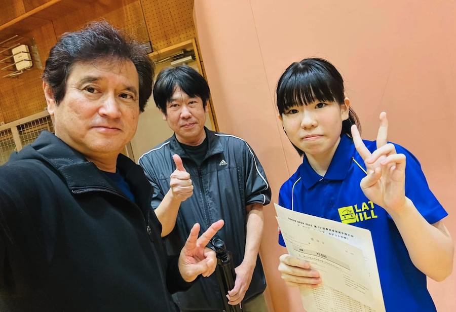 東京選手権大会女子ジュニア東京都予選。 松澤七海(中3)が3-1で勝ち切って代表獲得